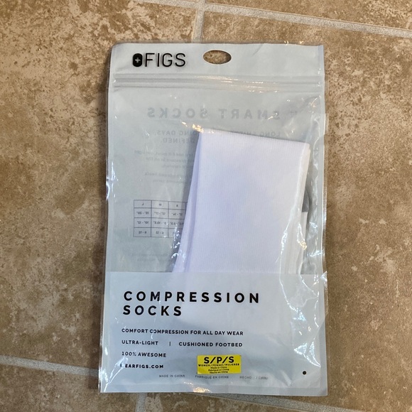 Figs White Compression Socks - Picture 2 of 2